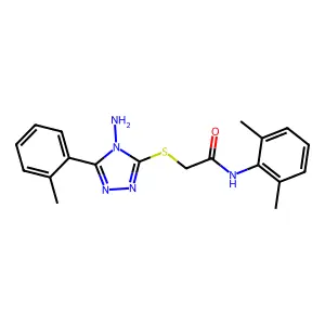 2-{[4-amino-5-(2-methylphenyl)-4H-1,2,4-triazol-3-yl]sulfanyl}-N-(2,6-dimethylphenyl)acetamide structure