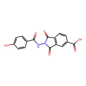 2-(4-Hydroxybenzamido)-1,3-dioxoisoindoline-5-carboxylic acid structure