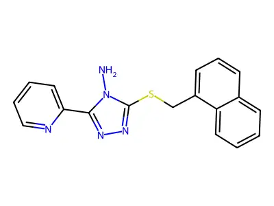 3-(Naphthylmethylthio)-5-(2-pyridyl)-1,2,4-triazole-4-ylamine structure