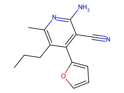2-Amino-4-(furan-2-yl)-6-methyl-5-propylpyridine-3-carbonitrile structure