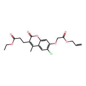 ethyl 3-{7-[2-(allyloxy)-2-oxoethoxy]-6-chloro-4-methyl-2-oxo-2H-chromen-3-yl}propanoate structure