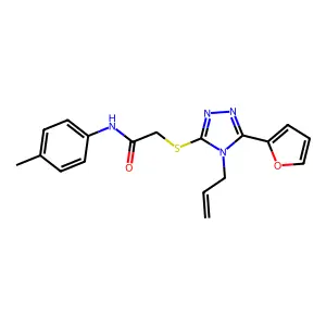 2-{[5-(furan-2-yl)-4-(prop-2-en-1-yl)-4H-1,2,4-triazol-3-yl]sulfanyl}-N-(4-methylphenyl)acetamide structure
