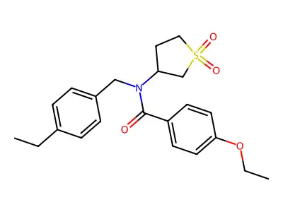 N-(1,1-dioxidotetrahydrothiophen-3-yl)-4-ethoxy-N-(4-ethylbenzyl)benzamide structure