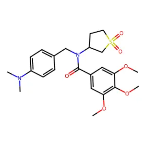 N-[4-(dimethylamino)benzyl]-N-(1,1-dioxidotetrahydro-3-thienyl)-3,4,5-trimethoxybenzamide structure
