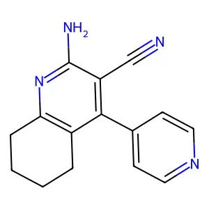 2-Amino-4-pyridin-4-yl-5,6,7,8-tetrahydroquinoline-3-carbonitrile structure