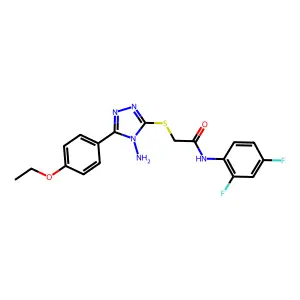 2-{[4-amino-5-(4-ethoxyphenyl)-4H-1,2,4-triazol-3-yl]sulfanyl}-N-(2,4-difluorophenyl)acetamide structure