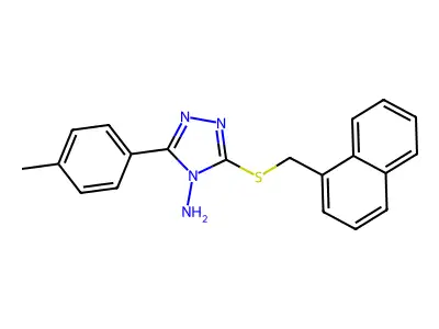 5-(4-Methylphenyl)-3-(naphthylmethylthio)-1,2,4-triazole-4-ylamine structure
