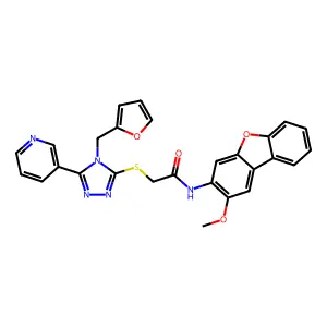 2-{[4-(2-Furylmethyl)-5-(3-pyridinyl)-4H-1,2,4-triazol-3-yl] structure