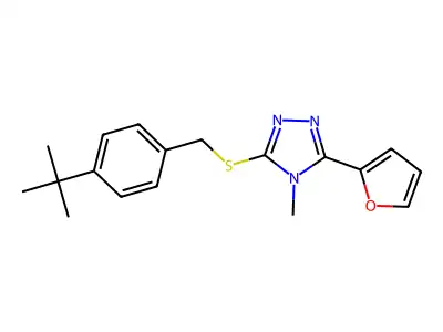 3-{[4-(Tert-butyl)phenyl]methylthio}-5-(2-furyl)-4-methyl-1,2,4-triazole structure