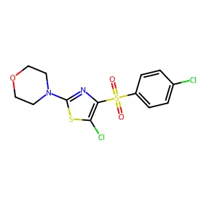 4-[5-Chloro-4-(4-chlorobenzenesulfonyl)-1,3-thiazol-2-yl]morpholine structure