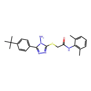 2-{[4-amino-5-(4-tert-butylphenyl)-4H-1,2,4-triazol-3-yl]sulfanyl}-N-(2,6-dimethylphenyl)acetamide structure