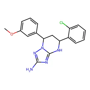 5-(2-CHLOROPHENYL)-7-(3-METHOXYPHENYL)-4H,5H,6H,7H-[1,2,4]TRIAZOLO[1,5-A]PYRIMIDIN-2-AMINE structure