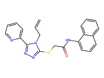 2-((4-Allyl-5-(2-pyridinyl)-4H-1,2,4-triazol-3-YL)thio)-N-(1-naphthyl)acetamide structure