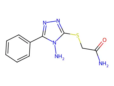2-(4-Amino-5-phenyl-1,2,4-triazol-3-ylthio)acetamide structure