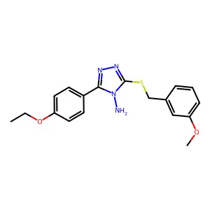 5-(4-Ethoxyphenyl)-3-[(3-methoxyphenyl)methylthio]-1,2,4-triazole-4-ylamine structure