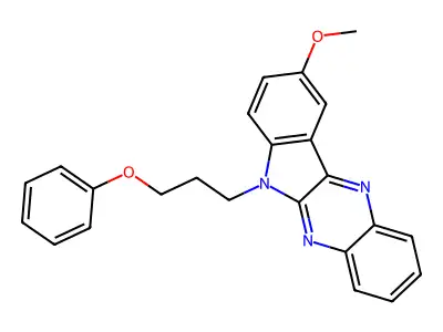 2-Methoxy-5-(3-phenoxypropyl)indolo[2,3-b]quinoxaline structure