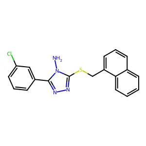 5-(3-Chlorophenyl)-3-(naphthylmethylthio)-1,2,4-triazole-4-ylamine structure