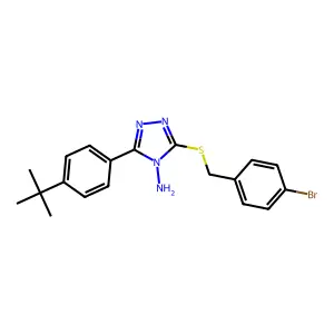 3-[(4-bromobenzyl)sulfanyl]-5-(4-tert-butylphenyl)-4H-1,2,4-triazol-4-amine structure