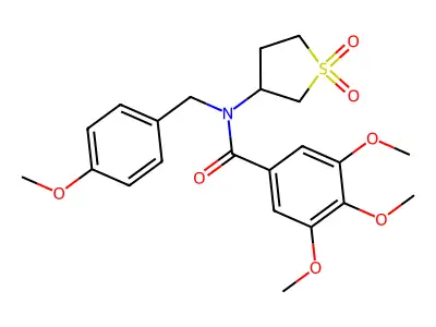 N-(1,1-dioxidotetrahydrothiophen-3-yl)-3,4,5-trimethoxy-N-(4-methoxybenzyl)benzamide structure