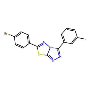 6-(4-Bromophenyl)-3-(3-methylphenyl)[1,2,4]triazolo[3,4-b][1,3,4]thiadiazole structure