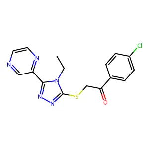 C16H14ClN5OS structure