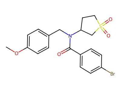 4-bromo-N-(1,1-dioxidotetrahydrothiophen-3-yl)-N-(4-methoxybenzyl)benzamide structure