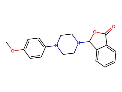3-[4-(4-methoxyphenyl)piperazin-1-yl]-2-benzofuran-1(3H)-one structure