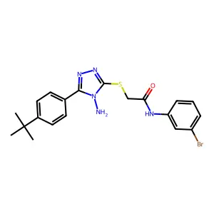 2-{[4-amino-5-(4-tert-butylphenyl)-4H-1,2,4-triazol-3-yl]sulfanyl}-N-(3-bromophenyl)acetamide structure