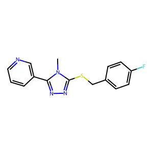 3-(5-((4-Fluorobenzyl)thio)-4-methyl-4H-1,2,4-triazol-3-YL)pyridine structure