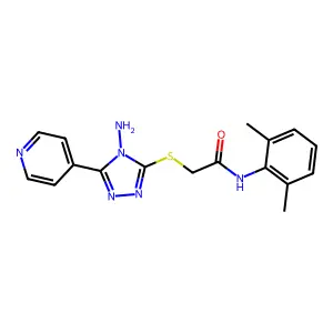 2-((4-Amino-5-(4-pyridinyl)4H-1,2,4-triazol-3-YL)thio)-N-(2,6-DI-ME-PH)acetamide structure