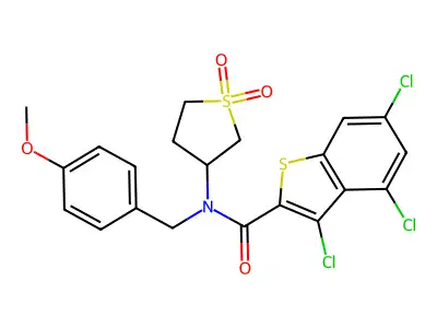 C21H18Cl3NO4S2 structure