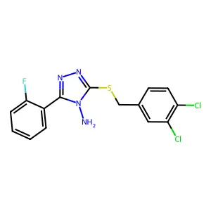 5-[(3,4-Dichlorophenyl)methylthio]-3-(2-fluorophenyl)-1,2,4-triazole-4-ylamine structure