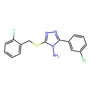 3-(3-Chlorophenyl)-5-((2-fluorobenzyl)thio)-4H-1,2,4-triazol-4-amine structure
