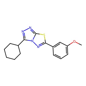 3-Cyclohexyl-6-(3-methoxyphenyl)-[1,2,4]triazolo[3,4-b][1,3,4]thiadiazole structure