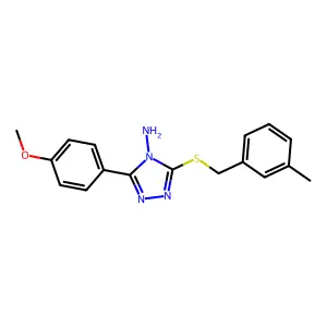 5-(4-Methoxyphenyl)-3-[(3-methylphenyl)methylthio]-1,2,4-triazole-4-ylamine structure