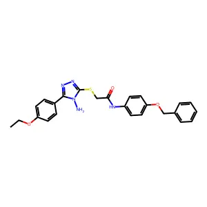 2-[4-amino-5-(4-ethoxyphenyl)(1,2,4-triazol-3-ylthio)]-N-[4-(phenylmethoxy)phe nyl]acetamide structure