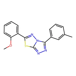 6-(2-Methoxyphenyl)-3-(3-methylphenyl)-[1,2,4]triazolo[3,4-b][1,3,4]thiadiazole structure