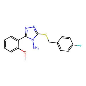 5-[(4-Fluorophenyl)methylthio]-3-(2-methoxyphenyl)-1,2,4-triazole-4-ylamine structure