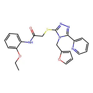 N-(2-ethoxyphenyl)-2-{[4-(furan-2-ylmethyl)-5-(pyridin-2-yl)-4H-1,2,4-triazol-3-yl]sulfanyl}acetamide structure