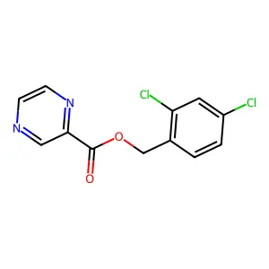 2,4-Dichlorobenzyl 2-pyrazinecarboxylate structure