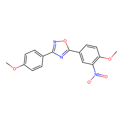 5-(4-Methoxy-3-nitrophenyl)-3-(4-methoxyphenyl)-1,2,4-oxadiazole structure