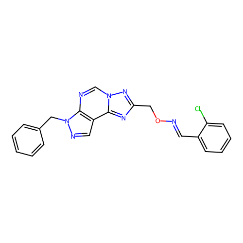 C21H16ClN7O structure