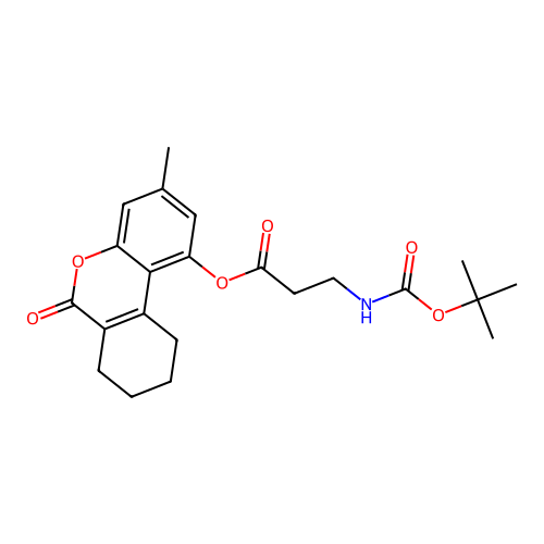 (3-methyl-6-oxo-7,8,9,10-tetrahydrobenzo[c]chromen-1-yl) 3-[(2-methylpropan-2-yl)oxycarbonylamino]propanoate structure
