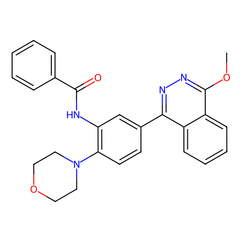 N-[5-(4-Methoxy-phthalazin-1-yl)-2-morpholin-4-yl-phenyl]-benzamide structure