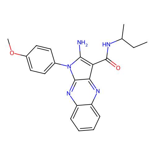 2-amino-N-(butan-2-yl)-1-(4-methoxyphenyl)-1H-pyrrolo[2,3-b]quinoxaline-3-carboxamide structure