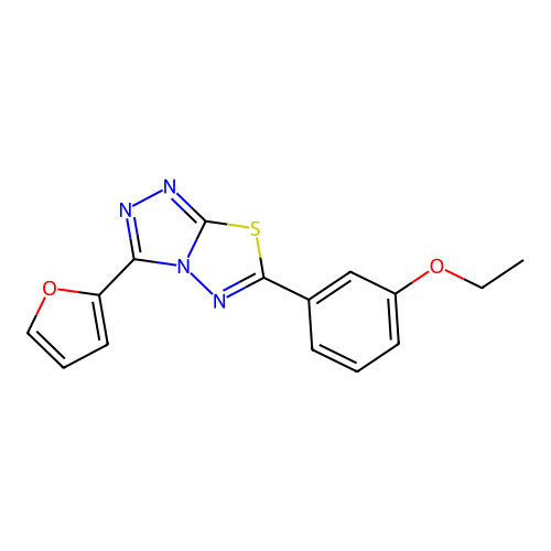 6-(3-Ethoxyphenyl)-3-(furan-2-yl)-[1,2,4]triazolo[3,4-b][1,3,4]thiadiazole structure