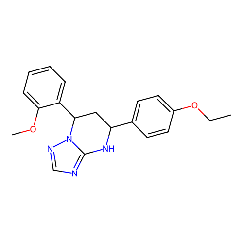 5-(4-ethoxyphenyl)-7-(2-methoxyphenyl)-1,5,6,7-tetrahydro-[1,2,4]triazolo[1,5-a]pyrimidine structure
