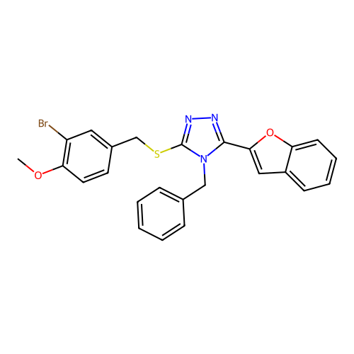 3-(1-Benzofuran-2-yl)-4-benzyl-5-[(3-bromo-4-methoxybenzyl)s structure