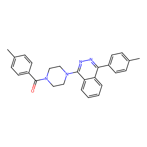 (4-Methylphenyl){4-[4-(4-methylphenyl)phthalazin-1-yl]piperazin-1-yl}methanone structure