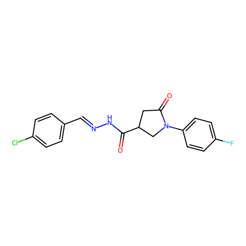 C18H15ClFN3O2 structure